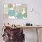 Stupell Industries Textured Layered Aqua Circles 2 pc Framed Giclee Wall Art Set Design by Flora Kouta